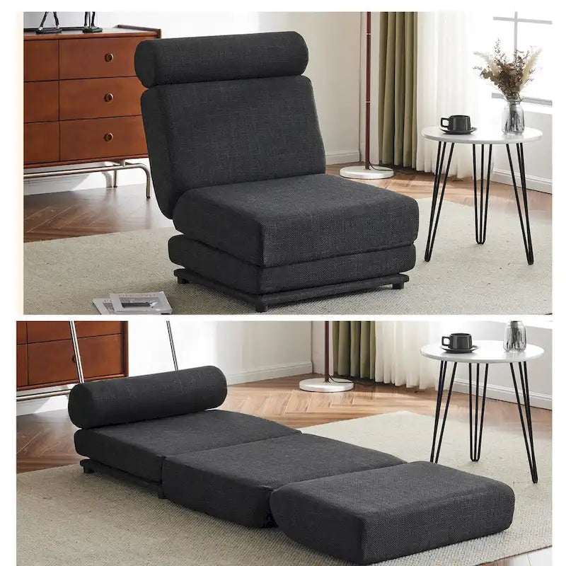 Single Sofa Chair Foldable Single Sofa Bed with Pillow