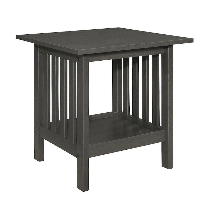 Wiston 3 Piece Table Set, 1 Coffee Table, 2 End Tables, Antique Gray Wood