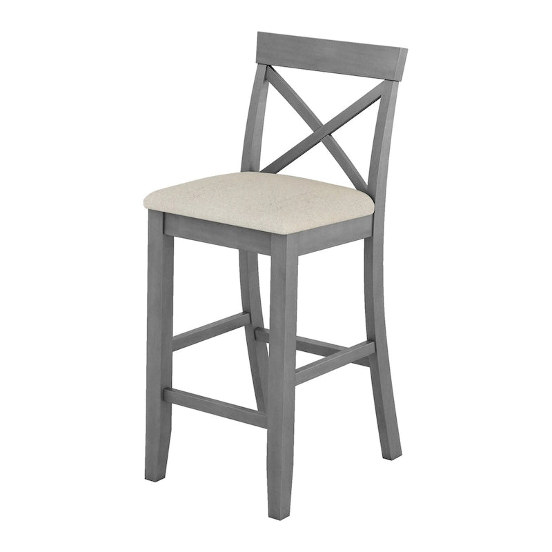 3PCS Rectangular Wood Bar Dining Set
