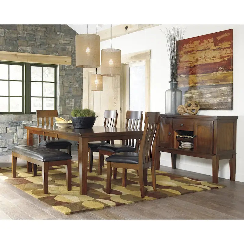Signature Design by Ashley Ralene Medium Brown 5-Piece Dining Package